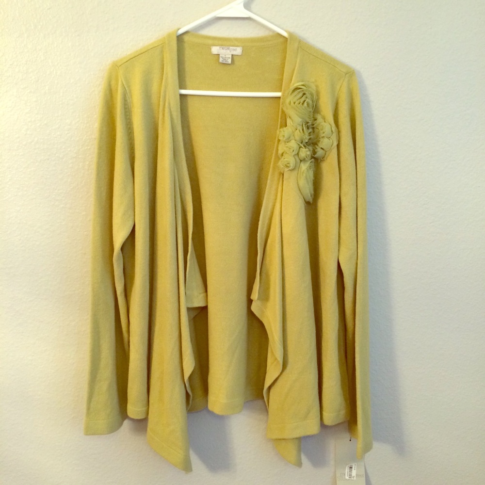 Mercer Street Studio Womens Light Green Cardigan Large
